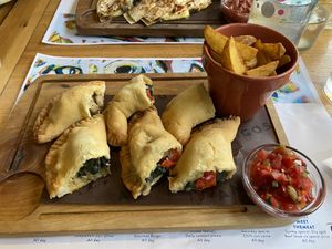 Vegan empanadas  at Amigos in Skopje