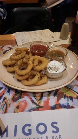 Onion rings at Amigos in Skopje