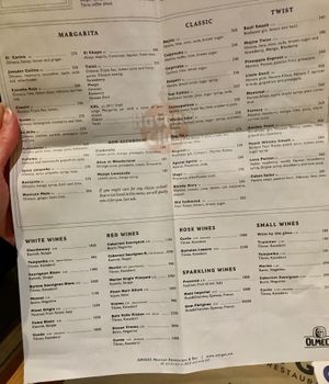 Open Menu-Back page at Amigos in Skopje