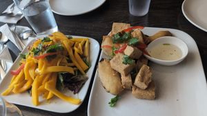 Mango salad (3.5/5) and tofu with eggplant (3/5) at Mango Thai and Pan-Asian Cuisine  in Kingston
