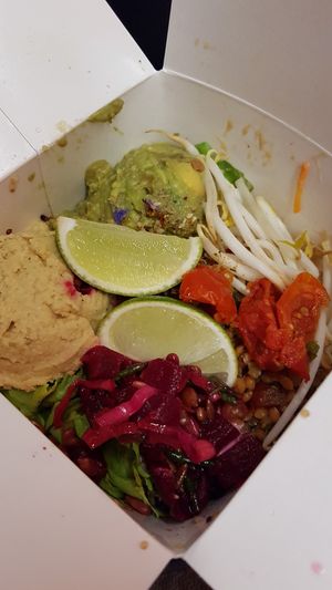 Vegan "gado gado" (aka. a salad bowl with bean sprouts) at my indigo in Munich