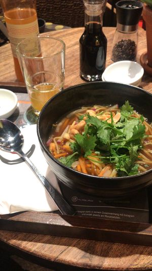 lemongrass soup with noodles  at my indigo in Munich