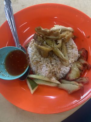 Vegan chicken rice   at Tian Tian Vegetarian in Taiping