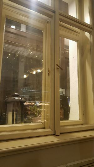 Enjoying the view from the inside. Super cozy. at Sweet Secret of Raw in Prague