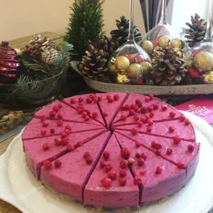 Berries cheesecake  at Sweet Secret of Raw in Prague