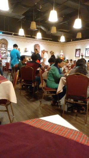 Interior at Annalakshmi Restaurant in Central Singapore