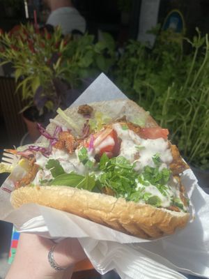 Planted-kebab in flatbread   at Kervan in Konstanz