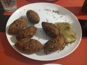 Vegan kebab with hommus. at Barao Natural - B3 in Sao Paulo