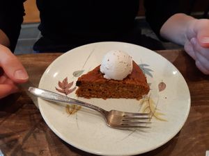 Delicious carrot cake at Phalam Cafe in Kyoto