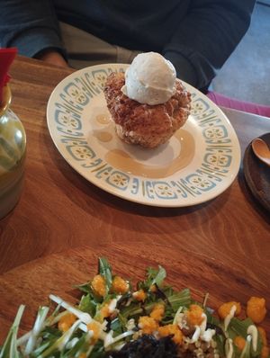 Muffin set at Phalam Cafe in Kyoto