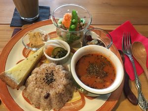 Veg combo lunch dish  at Phalam Cafe in Kyoto