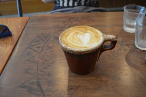 Creamy soy latte!  at Phalam Cafe in Kyoto