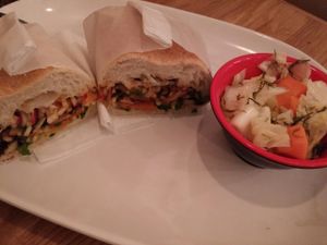 The TLV sandwich at Market - Dizengoff in Tel Aviv