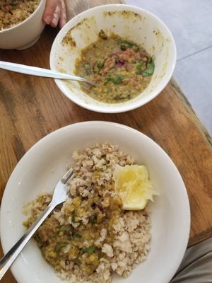 We came back, and the menu was different! New options, including this Jaffa stew! Delicious at Market - Dizengoff in Tel Aviv