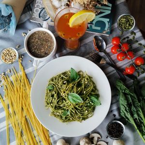 Pesto Linguine Combo Set at nomVnom Bistro - Clarke Quay in Central Singapore