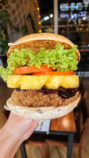 Jacky jackfruit burger at nomVnom Bistro - Clarke Quay in Central Singapore