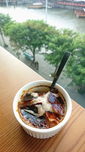 banana creme brulee at nomVnom Bistro - Clarke Quay in Central Singapore