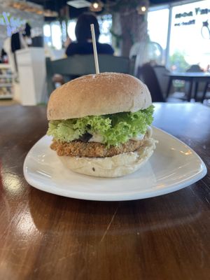 Delicious Lionsmane burger  at nomVnom Bistro - Clarke Quay in Central Singapore