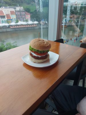 Classic soy burger at nomVnom Bistro - Clarke Quay in Central Singapore