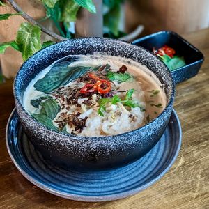 Vegan BamNut Vietnamese Porridge at nomVnom Bistro - Clarke Quay in Central Singapore