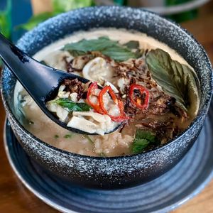 Vegan BamNut Vietnamese Porridge at nomVnom Bistro - Clarke Quay in Central Singapore