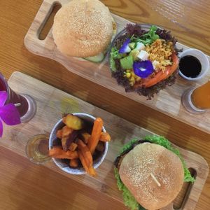 Rainbow salad, mixed potato chips at nomVnom Bistro - Clarke Quay in Central Singapore