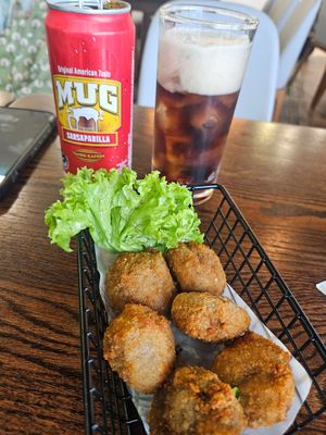 Mushroom Fritters ~ 10/12/23 at nomVnom Bistro - Clarke Quay in Central Singapore
