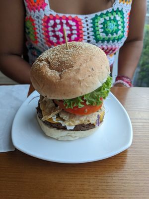 Burger at nomVnom Bistro - Clarke Quay in Central Singapore