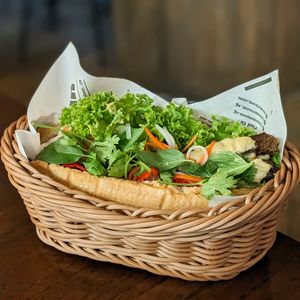 Vegan Beefless Banh Mi at nomVnom Bistro - Clarke Quay in Central Singapore
