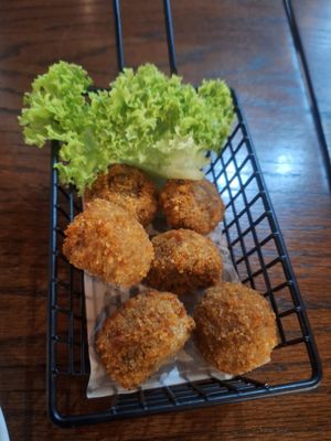 Mushroom fritters at nomVnom Bistro - Clarke Quay in Central Singapore