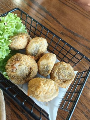 Mushroom fritters at nomVnom Bistro - Clarke Quay in Central Singapore
