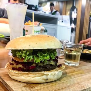 Beetroot hummus and sides  at nomVnom Bistro - Clarke Quay in Central Singapore