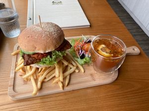 Sateh burger at nomVnom Bistro - Clarke Quay in Central Singapore