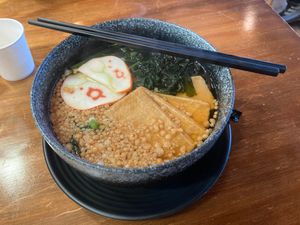 Vegan sea food bowl at nomVnom Bistro - Clarke Quay in Central Singapore