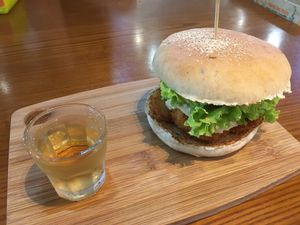 QQ cheesy burger..Not worth it. at nomVnom Bistro - Clarke Quay in Central Singapore