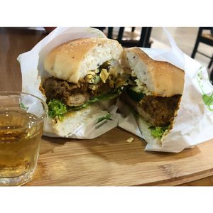 Nom nom rendang burger at nomVnom Bistro - Clarke Quay in Central Singapore