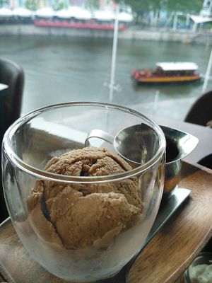 With the Singapore River view ...  at nomVnom Bistro - Clarke Quay in Central Singapore