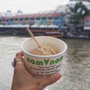 Coffee chickpea ice cream at nomVnom Bistro - Clarke Quay in Central Singapore