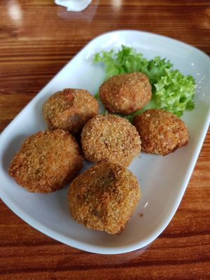 Mushroom Fritters at nomVnom Bistro - Clarke Quay in Central Singapore