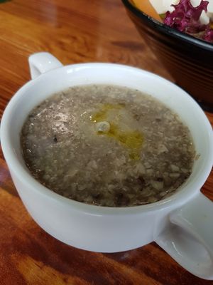 Truffle mushroom soup at nomVnom Bistro - Clarke Quay in Central Singapore