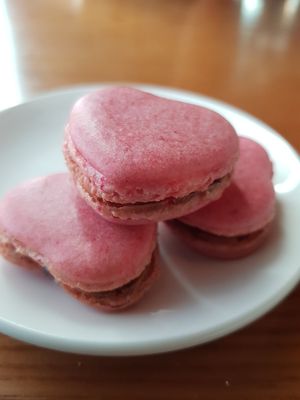 Heart shape Macaron at nomVnom Bistro - Clarke Quay in Central Singapore