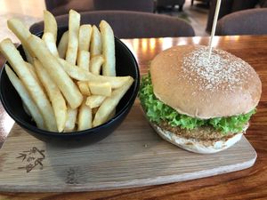 Nom Nom burger (I omitted the tomato and mayo) at nomVnom Bistro - Clarke Quay in Central Singapore