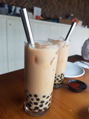 Earl Grey black sugar boba pearl at nomVnom Bistro - Clarke Quay in Central Singapore