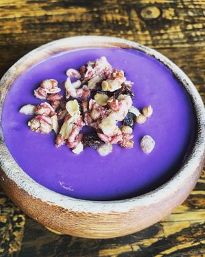 Sweet potato smoothie bowl at nomVnom Bistro - Clarke Quay in Central Singapore