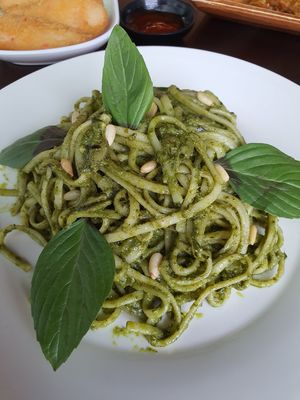 Pesto Linguine at nomVnom Bistro - Clarke Quay in Central Singapore
