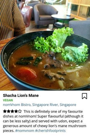 Shacha Lion's Mane at nomVnom Bistro - Clarke Quay in Central Singapore
