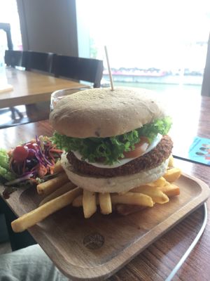 Soja Burger at nomVnom Bistro - Clarke Quay in Central Singapore