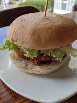 The Creamy Truffle Lion's Mane Mushroom Burger (forgot the name) at nomVnom Bistro - Clarke Quay in Central Singapore