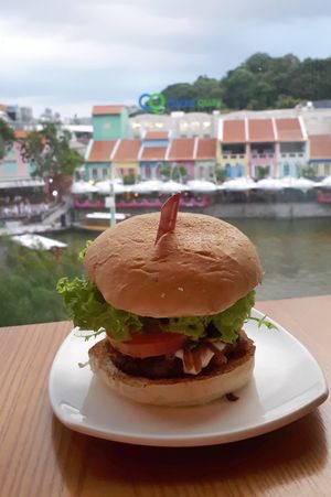 OmniMeat Toona burger ($10.90) at nomVnom Bistro - Clarke Quay in Central Singapore
