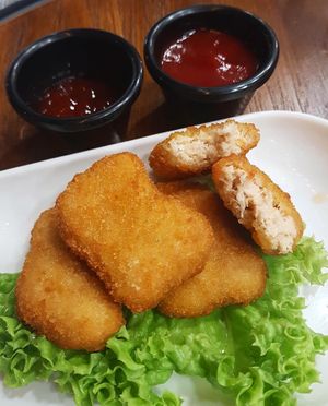 Vegan chicken nuggets - really good! at nomVnom Bistro - Clarke Quay in Central Singapore